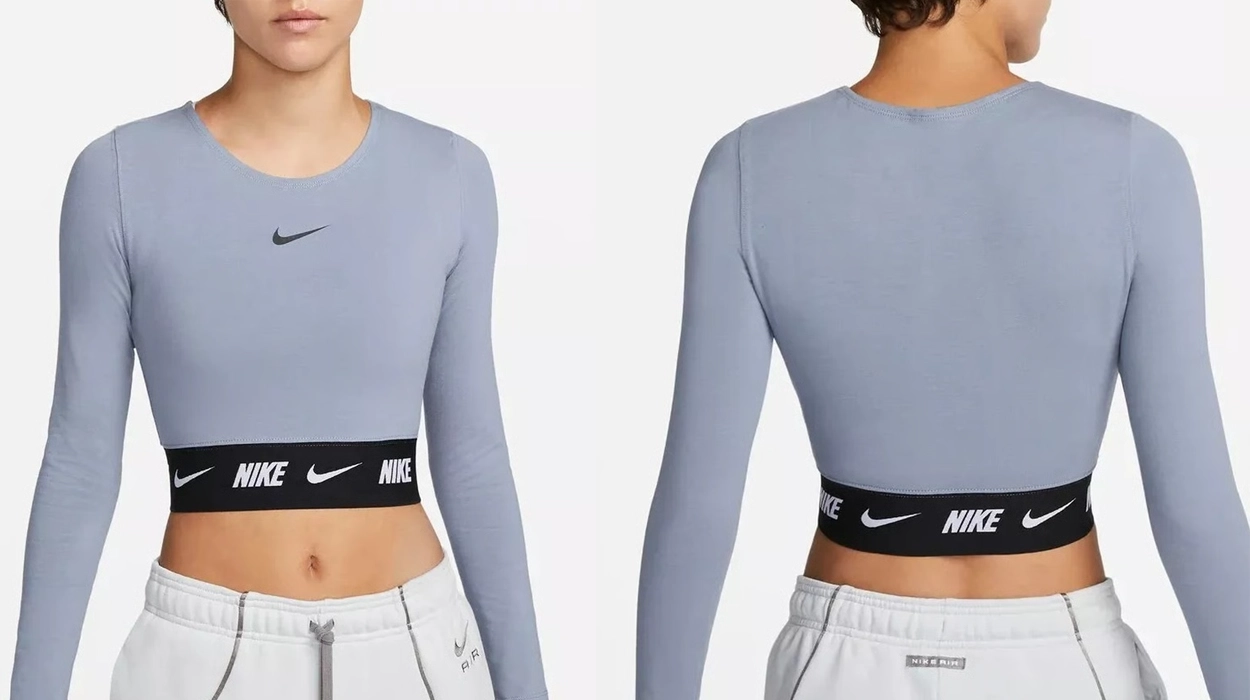 Este crop top NIKE de manga larga es uno de los chollazos en ropa deportiva que merece la pena aprovechar hoy