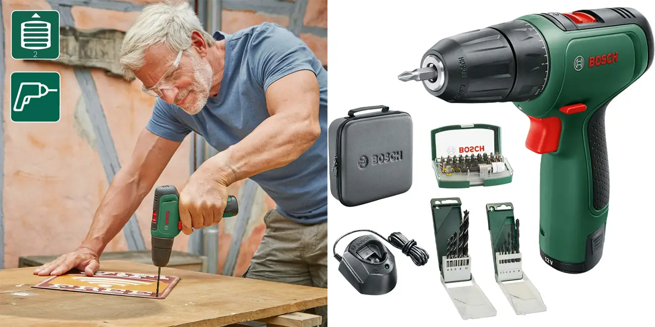 Chollo Taladro atornillador inalámbrico Bosch EasyDrill 1200 con accesorios por sólo 68,37€ con envío gratis (-30%)