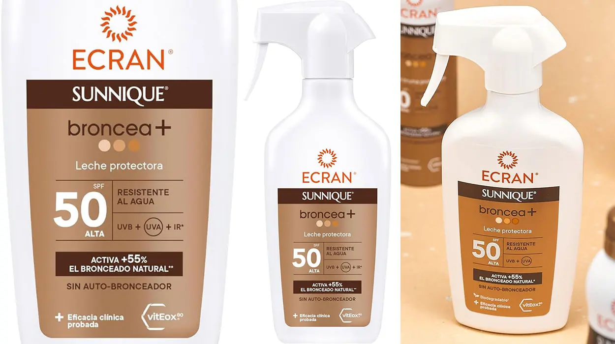 Chollo Pack x2 Leche Protectora Ecran Sunnique Broncea+ SPF 50 por sólo 19,75€ ¡2ª unidad al 70%!