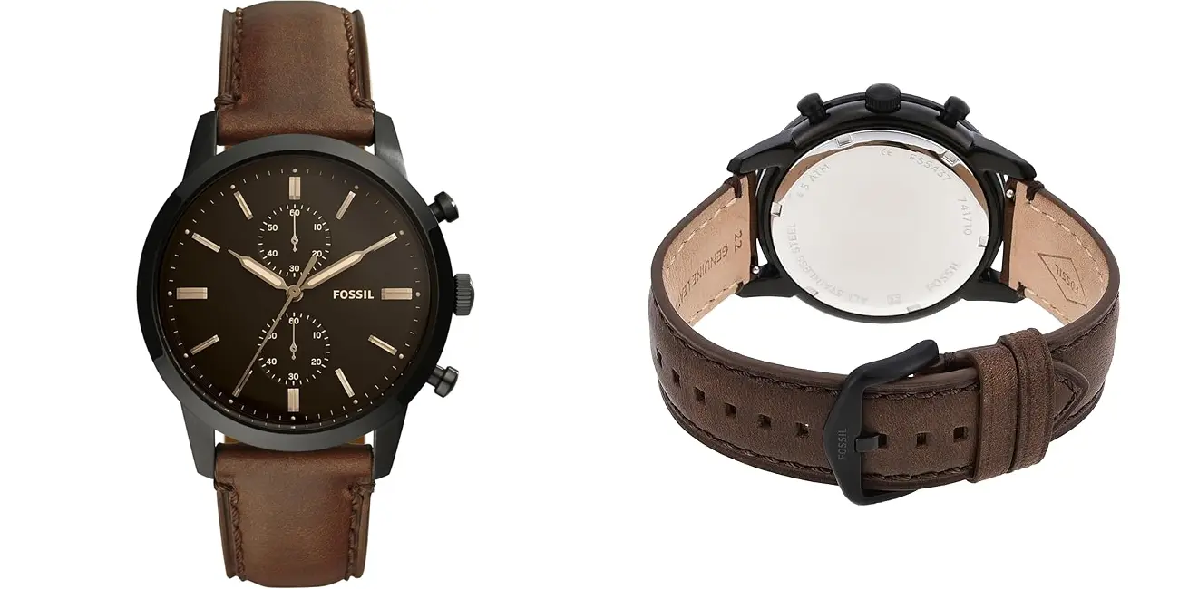 Chollo Reloj cronógrafo Fossil Townsman con correa de piel por sólo 82,30€ con envío gratis (-51%)