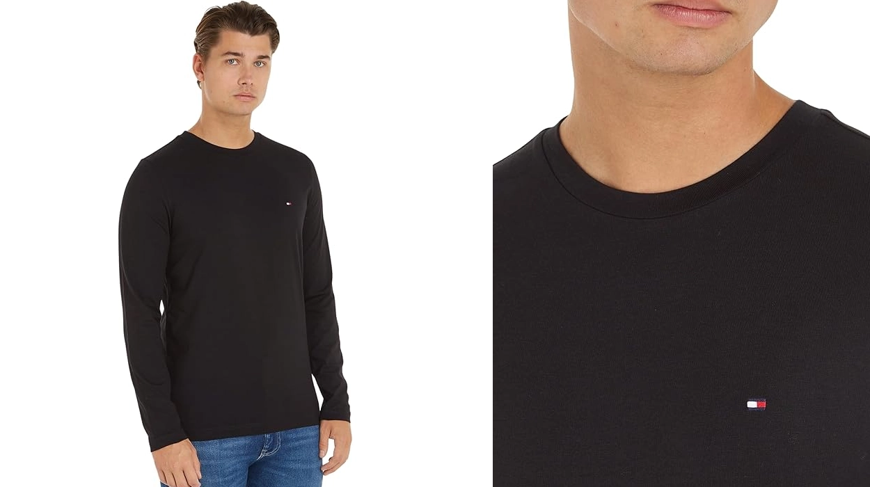 Chollo Camiseta de manga larga Tommy Hilfiger Logo por sólo 22,85€ (-62%)