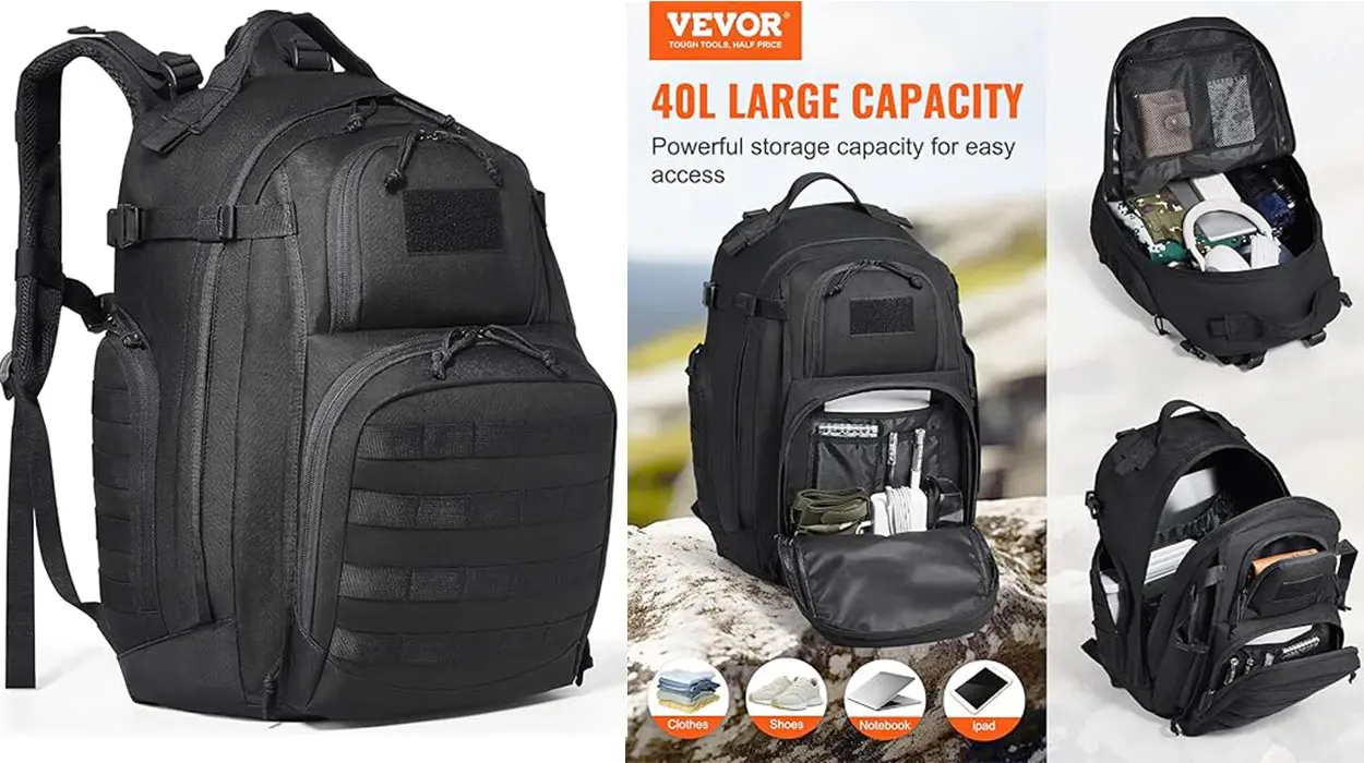 Chollo Mochila táctica Vevor MOLLE de 40 litros por sólo 28,99€ con envío gratis