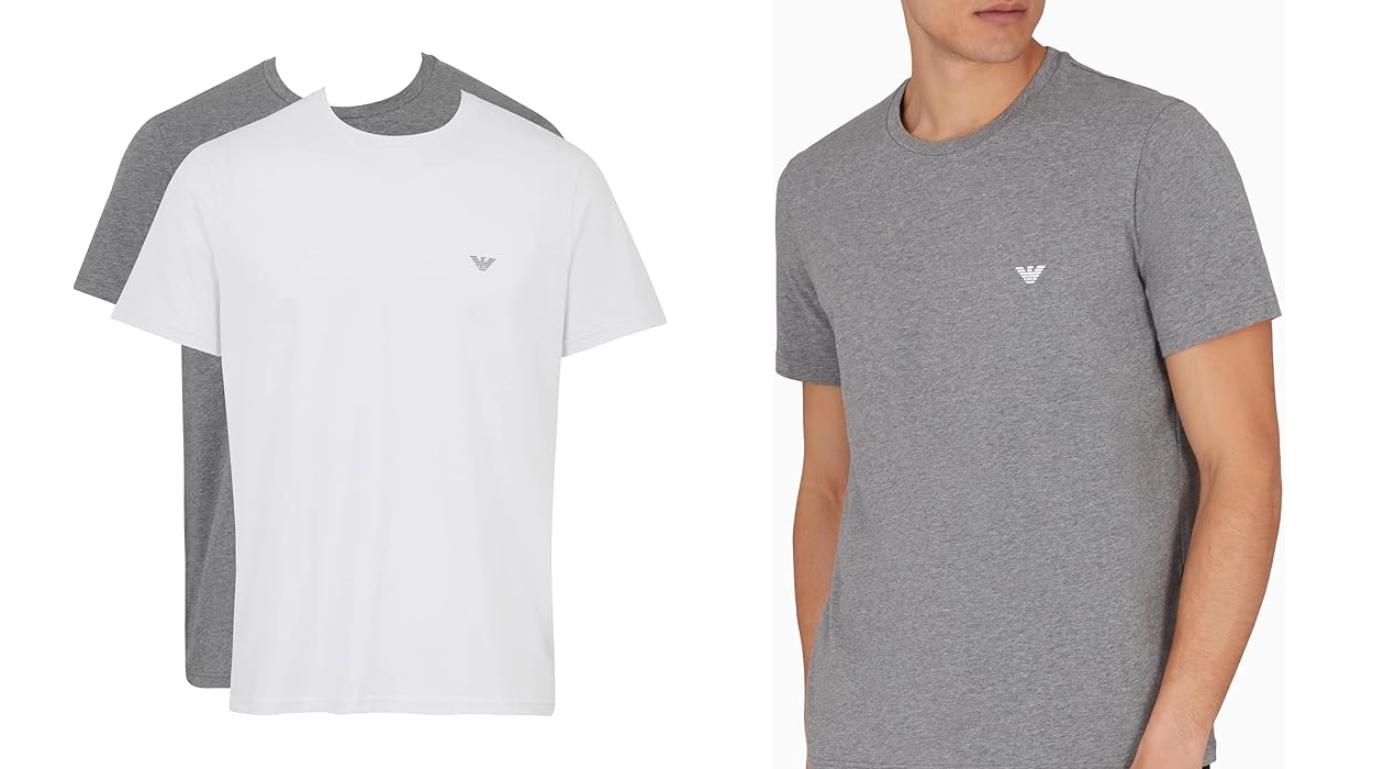 Chollo Pack de 2 camisetas Emporio Armani para hombre por sólo 23,80€ (-46%)
