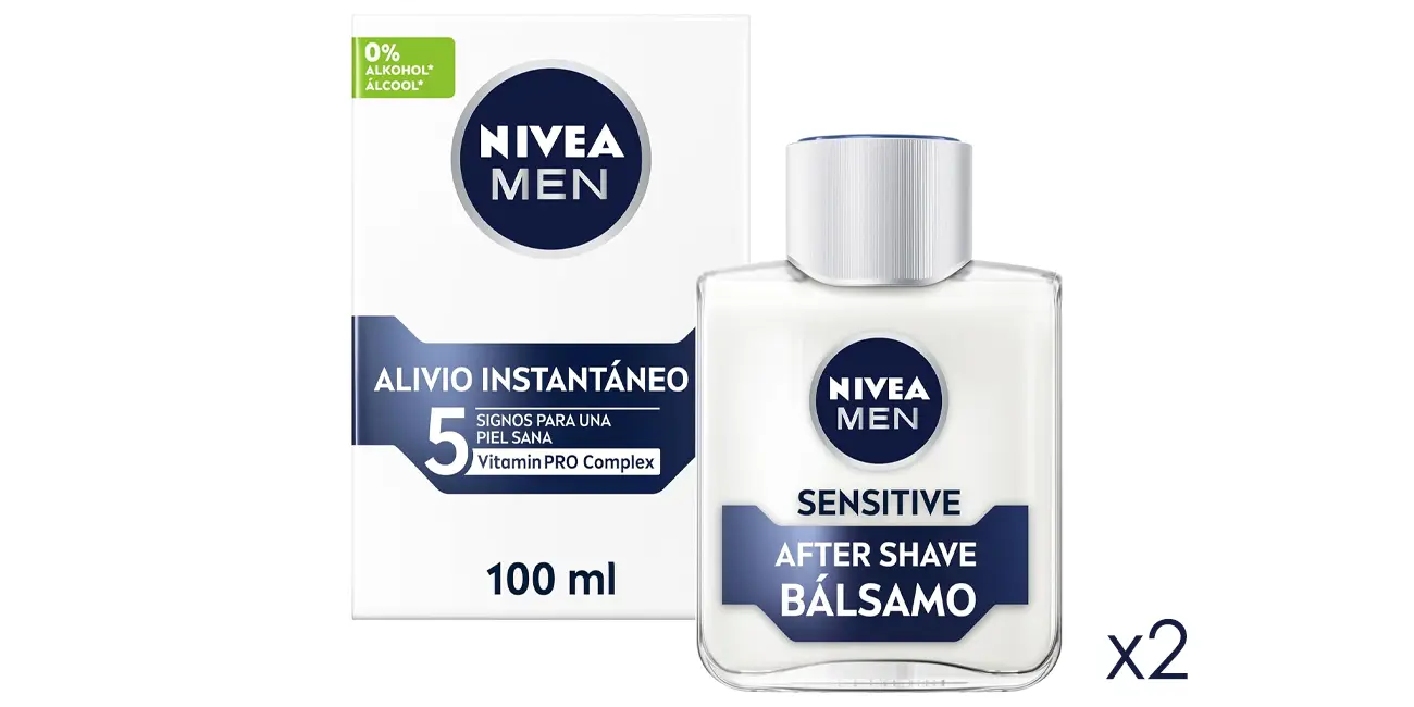 Chollo Pack 2x After shave bálsamo NIVEA MEN Sensitive de 100 ml por sólo 8,37€ (-32%)