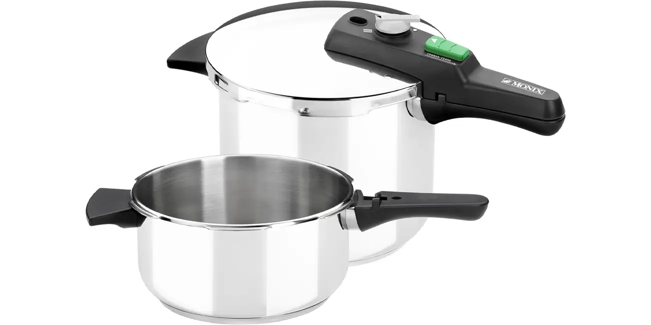 Chollo Pack 2x olla a presión MONIX Quick de 4 y 6 litros por sólo 61€ con envío gratis (-48%)