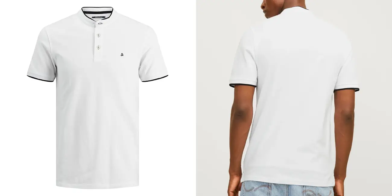 Este polo Jack & Jones de algodón orgánico con cuello Mao es un básico en cualquier armario y cuesta menos de 17€ en Amazon