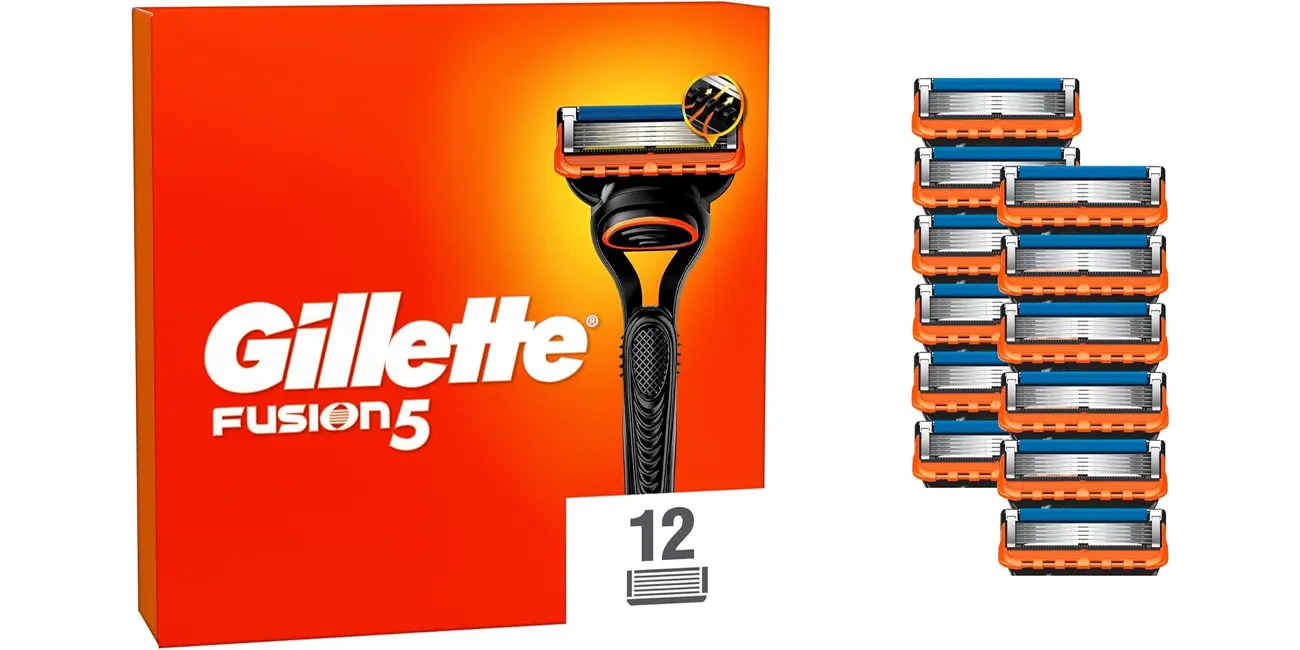 12 recambios Gillette Fusion5 al MEJORCÍSIMO precio en Amazon ¡Apenas 2,99€ cada uno!