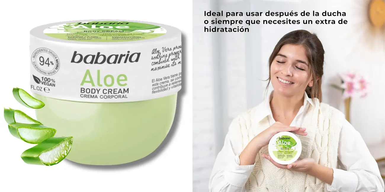 Chollo Body cream Babaria Aloy de 400 ml por sólo 2,99€ (-68%)