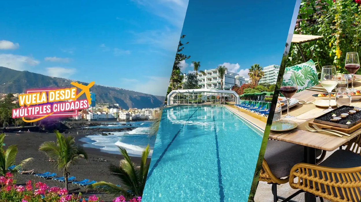 Tenerife septiembre-octubre 2025: 5 noches en hotel de 4* con media pensión y vuelos directos desde sólo 223€ por persona