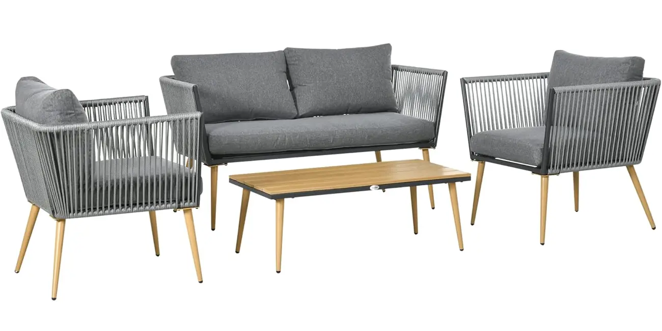 Chollo Conjunto de muebles de jardín Outsunny de 4 piezas por sólo 251,99€ con envío gratis