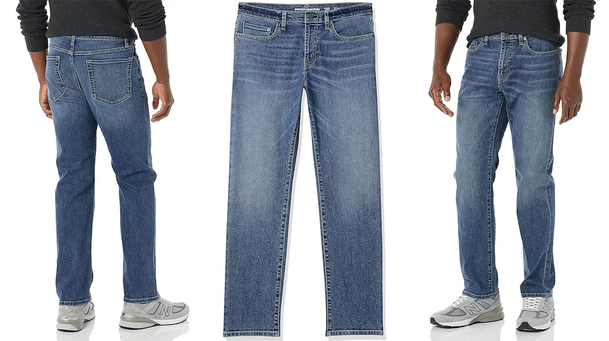 Chollo Vaqueros Amazon Essentials rectos y muy elásticos para hombre por sólo 25,60€