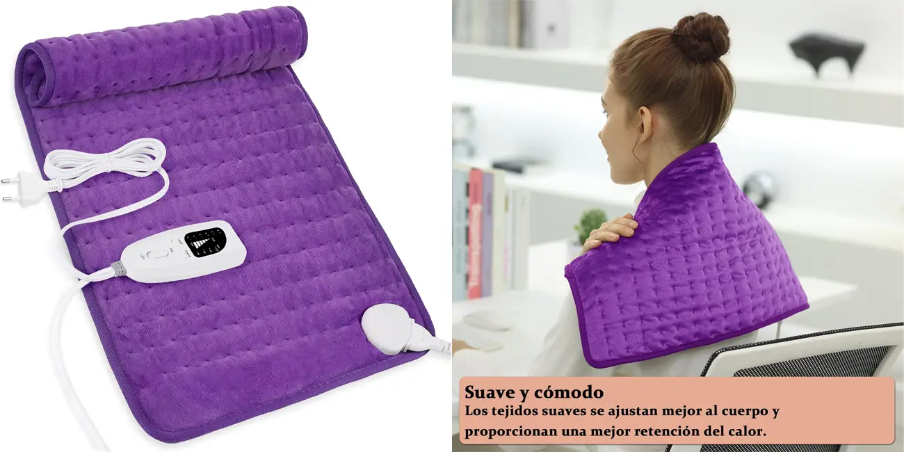 Chollo Manta eléctrica lumbar Letitwell de 30 x 60 cm por sólo 11,39€ (-56%)