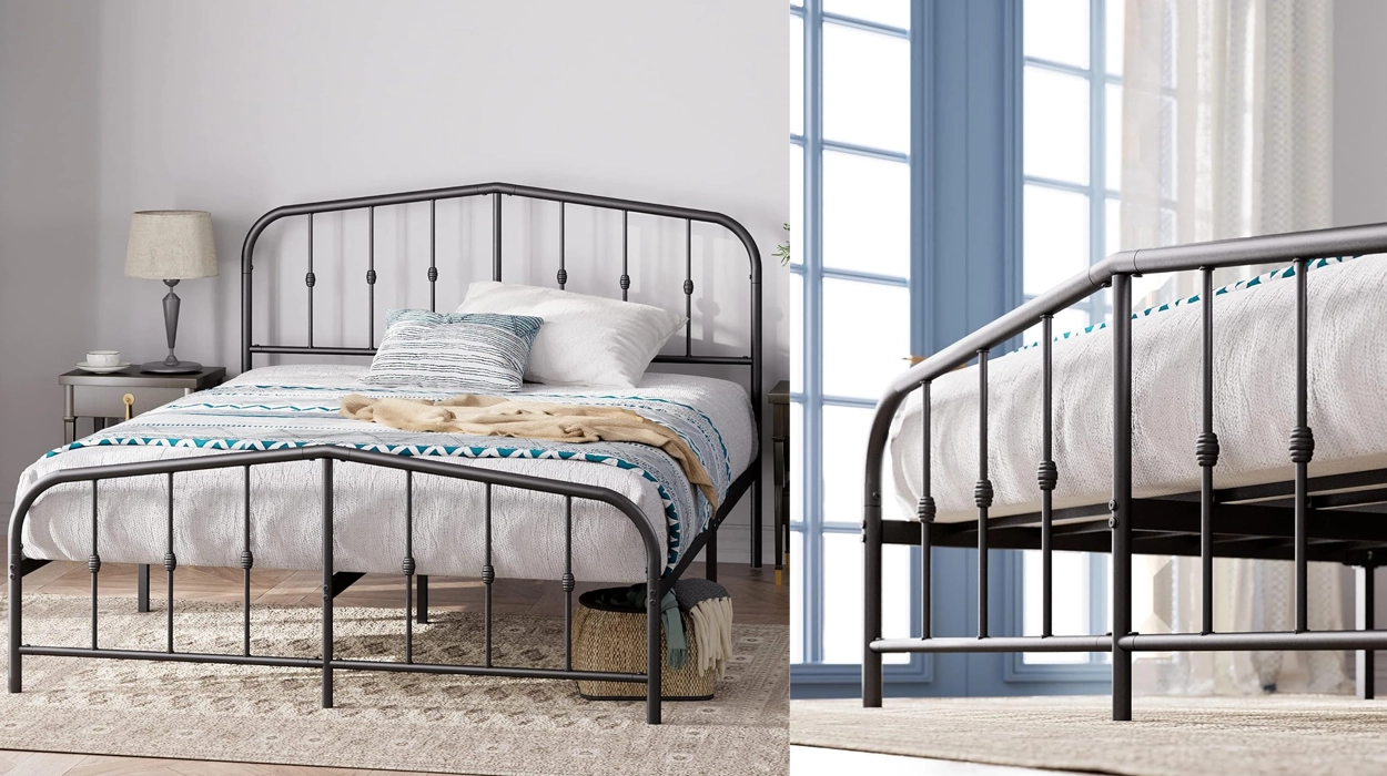 Chollo Cama de forja Zinus Heidi de 150 x 190 cm por sólo 66,90€ con envío gratis (-47%)