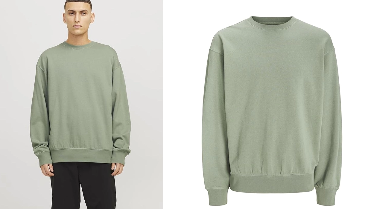 Chollo Sudadera Jack & Jones JJecharge verde para hombre por sólo 13,79€ (-18%)