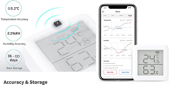 Chollo Termómetro Higrómetro SwitchBot compatible con Alexa y Google Home por sólo 8,99€ (-47%)