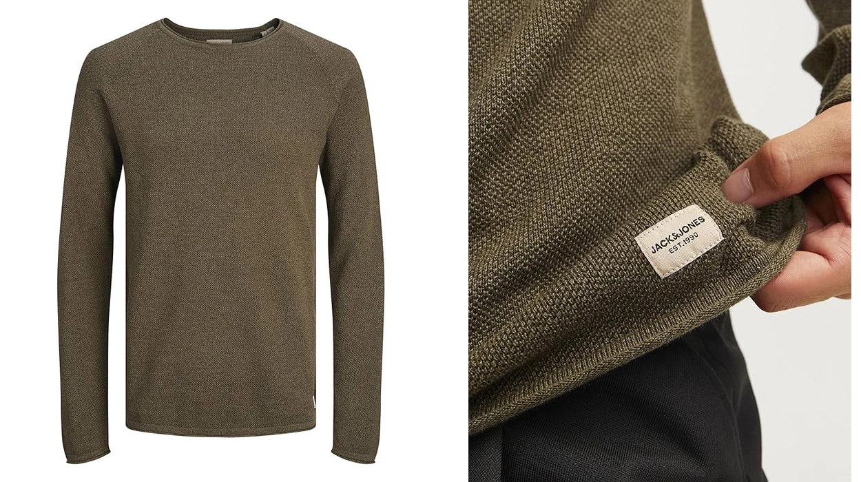 El suéter de entretiempo que estás buscando es este de Jack & Jones que sienta fenomenal: hoy cuesta poquísimo