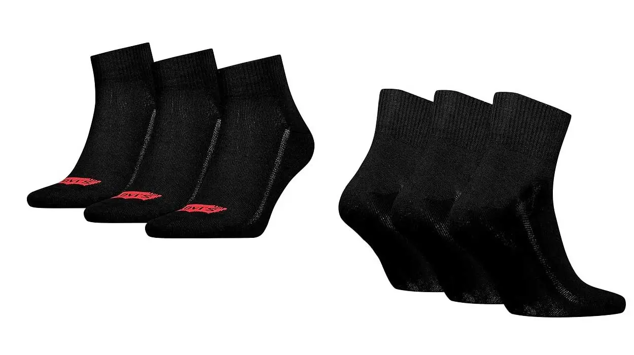 Chollo Pack x3 Pares de calcetines Levi’s Quarter unisex por sólo 6€ (-40%) ¡2,50€ cada par!
