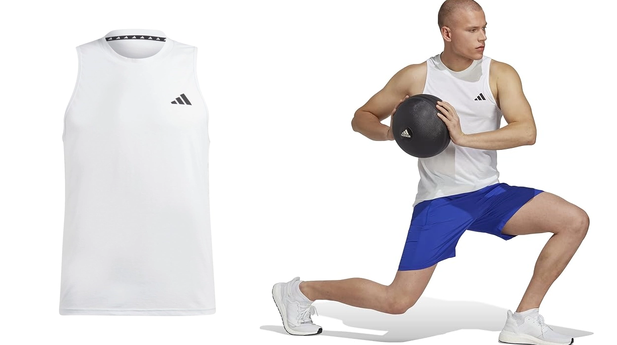Chollo Camiseta Adidas Train Essentials Feelready sin mangas para hombre por sólo 13,95€ (-39%)