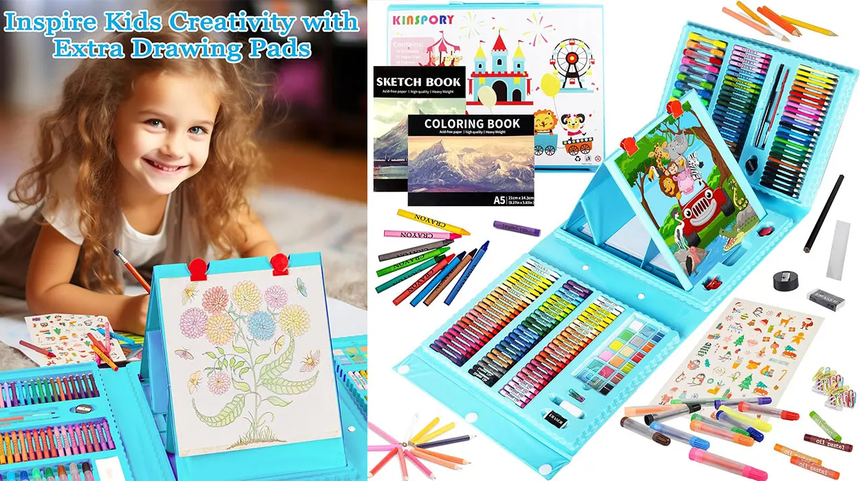 Chollo Maletín de pinturas Kinspory de 290 piezas para niños por sólo 13,79€ con cupón descuento (-40%)