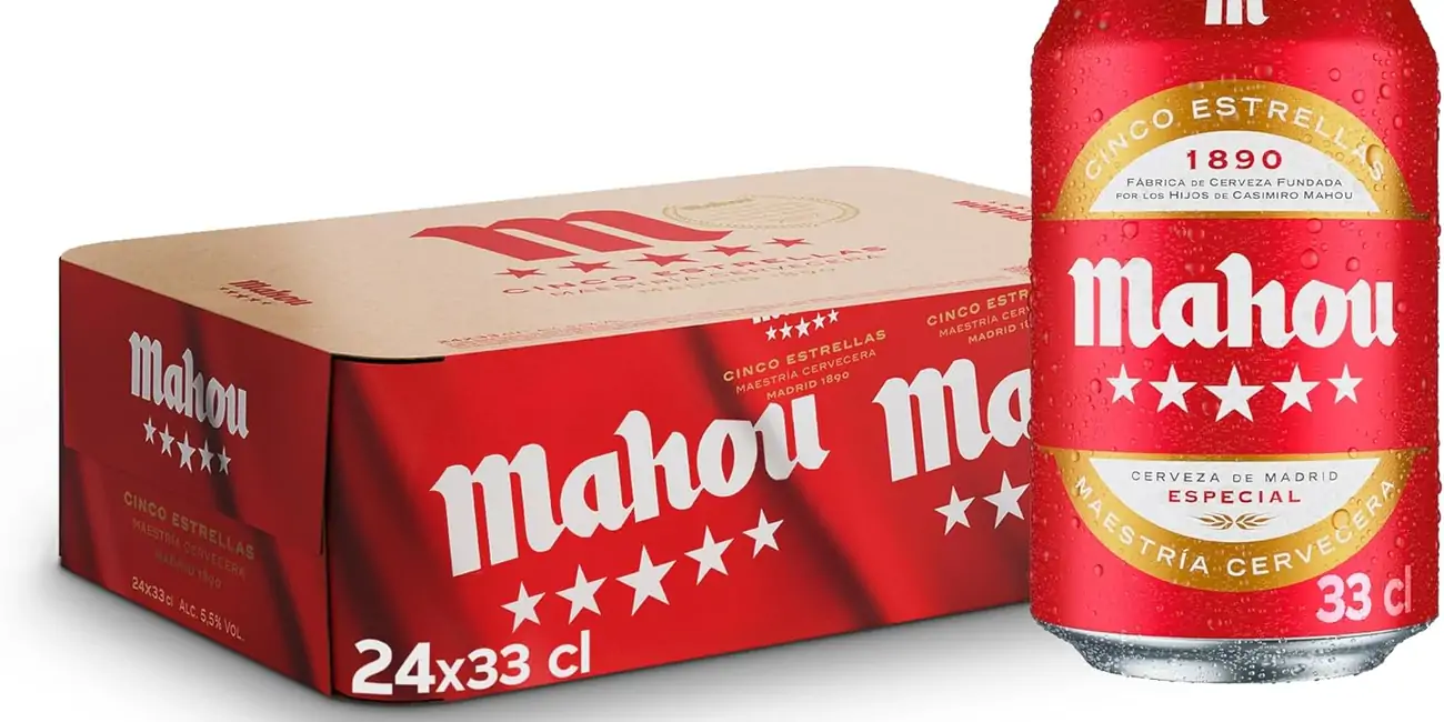Chollo Pack x24 latas de cerveza Mahou 5 Estrellas de 33 cl por sólo 13,92€ (28% de descuento)