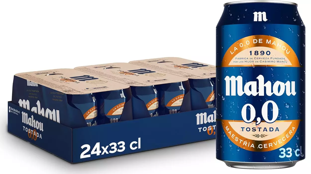 Chollo Pack de 24 latas de cerveza Mahou 0,0 Tostada de 330 ml por sólo 13,98€ ¡0,58€ cada una!