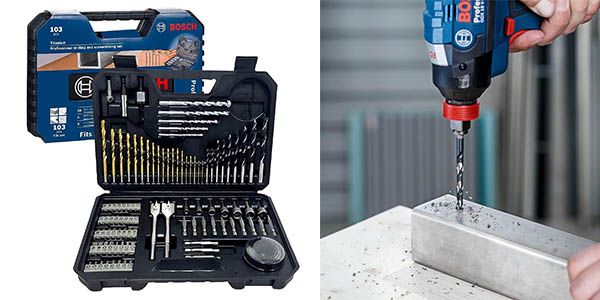 Chollo Maletín de herramientas Bosch Home and Garden de 103 piezas por solo 18,98€ (-42%)