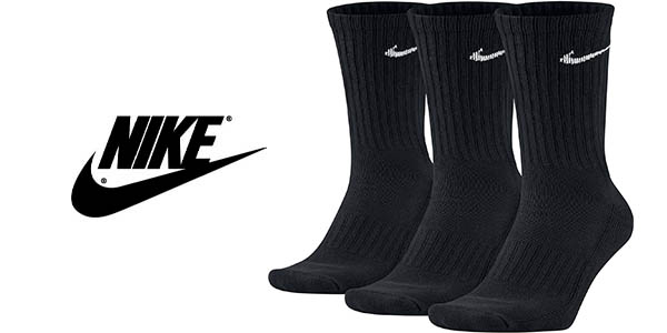 Chollo Pack x3 pares de calcetines de deporte Nike Value Cotton Crew desde sólo 10,99€ (38% de descuento)