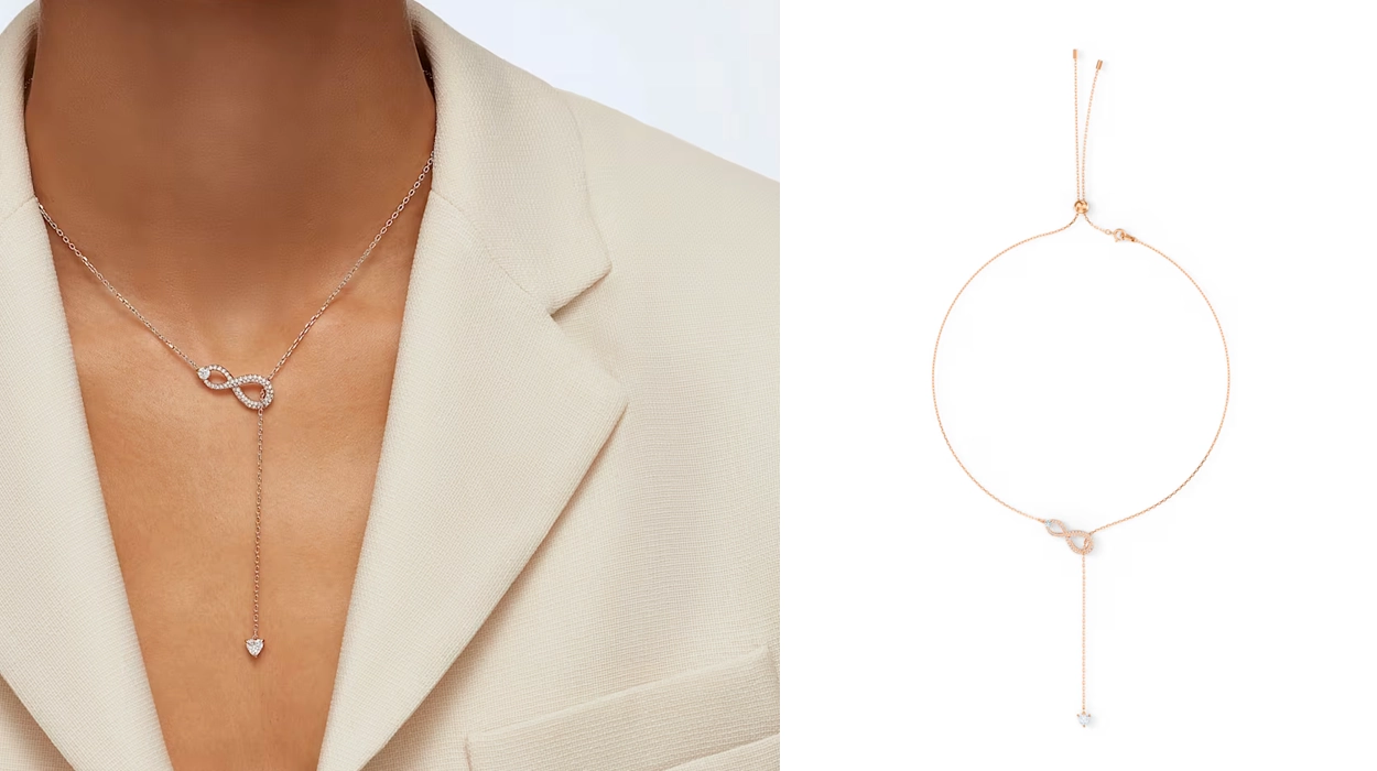 Te va a enamorar este collar Swarovsky con símbolo del infinito y piedra colgante que hoy baja de precio a la mitad (y está agotado en todas partes)