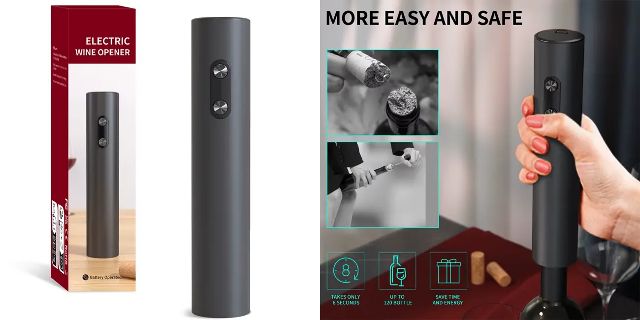 Adiós al sacacorchos de siempre: Este modelo eléctrico abre y oxigena tu vino por menos de 6€ en AliExpress