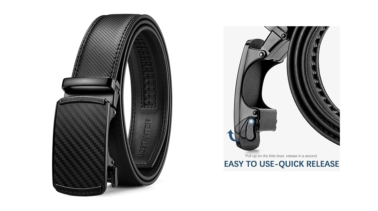 Chollo Cinturón de cuero Bostanten con hebilla deslizante para hombre por sólo 12,43€ ¡Valoraciones TOP!