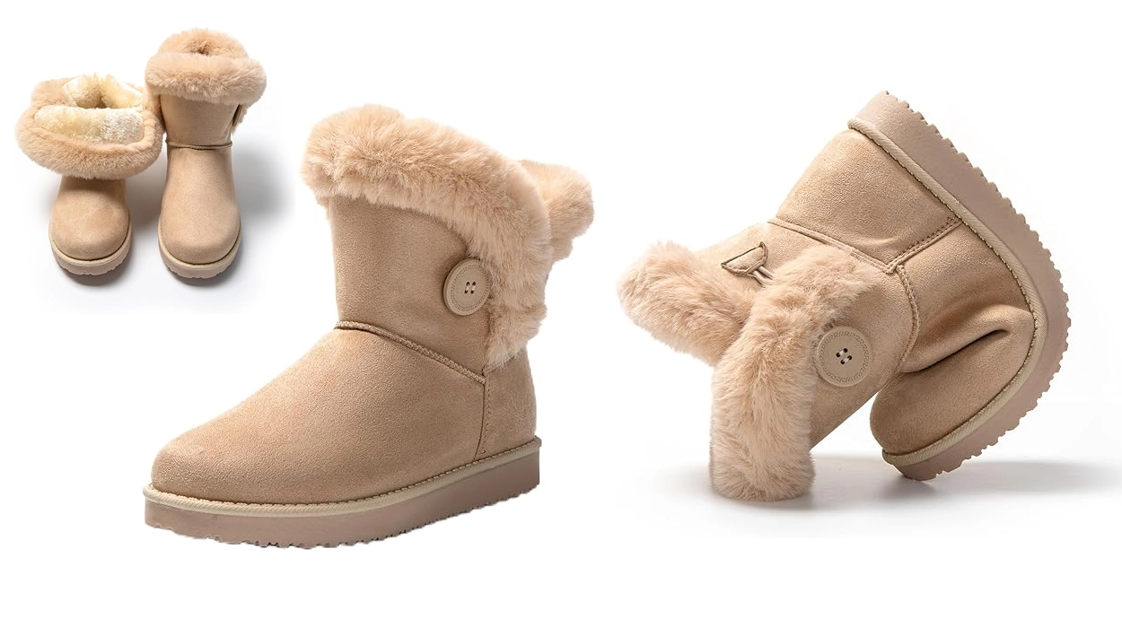 Chollo Botas de invierno clásicas Jomix con forro de peluche para mujer por sólo 28,22€ (19% de descuento)