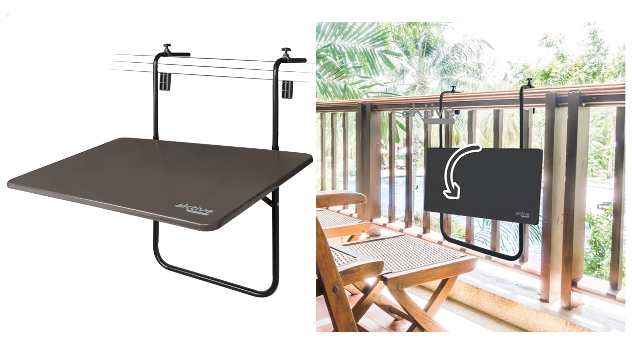 Chollo Mesa plegable para balcón o terraza Aktive por sólo 14,65€ con envío gratis (-18%)
