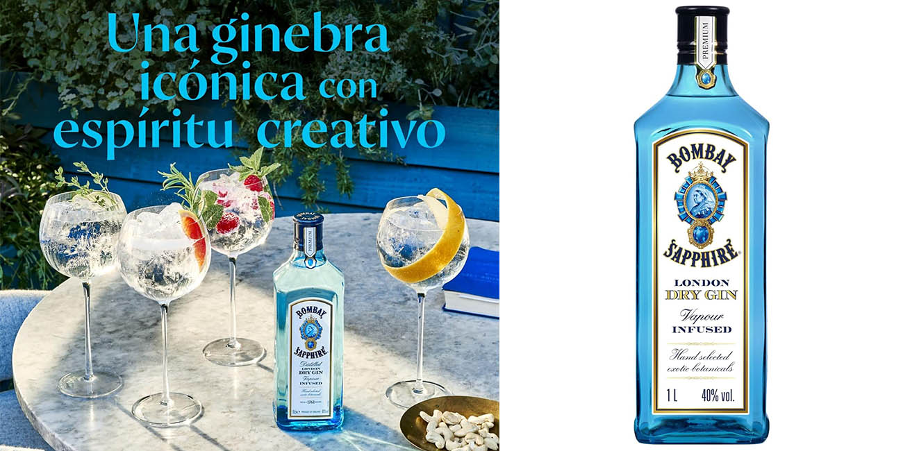 Chollo Ginebra Bombay Sapphire de 700 ml por sólo 15,86€ (-33%)