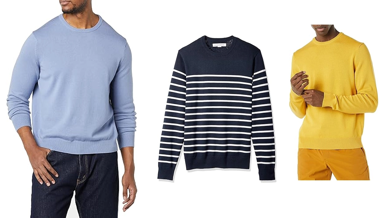 Te va a encantar el precio de estos jerséis básicos Amazon Essentials para hombre: super combinables con todo y por menos de 15€