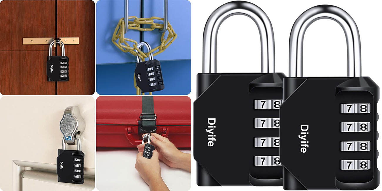 Chollo Pack 2x Candado de seguridad de 4 dígitos por solo 10,99€ (17% de descuento)