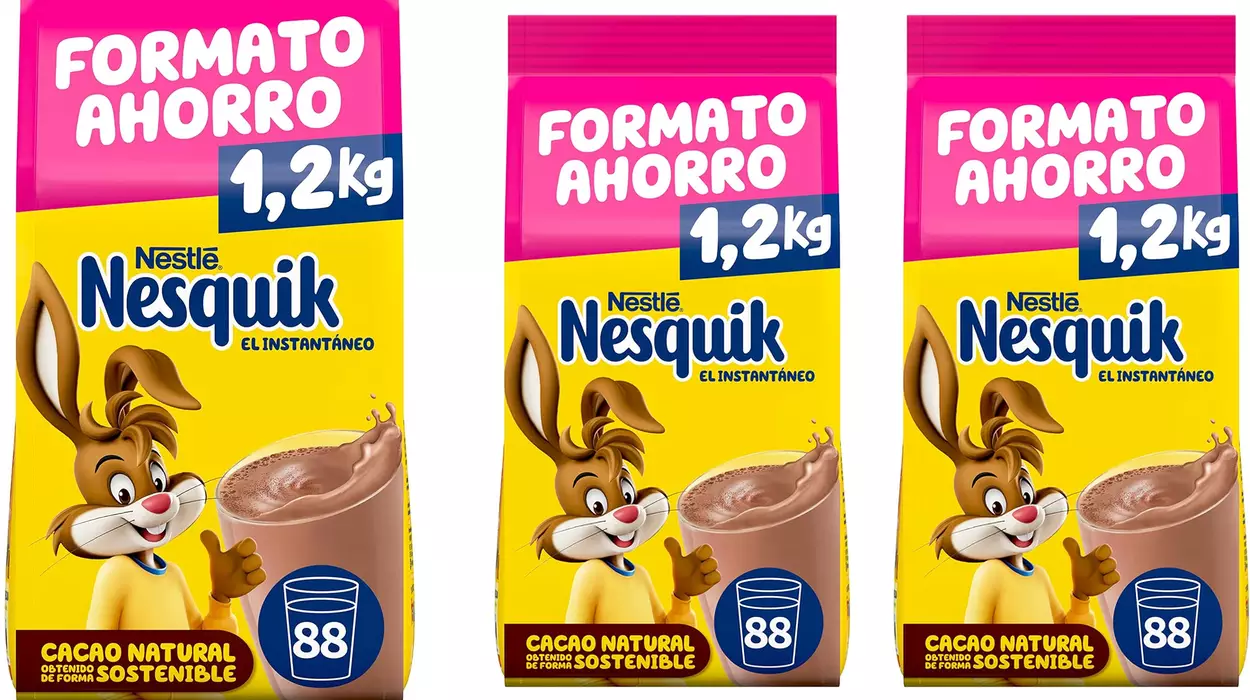 Chollo 2x Nesquik 1,2Kg por sólo 10,24€ con descuento al tramitar (-37%)