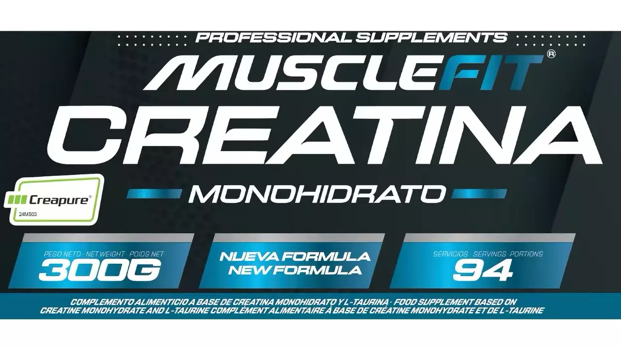 LOCURÓN: Proteína monohidrato MuscleFit Creapure neutra de 300 gr por sólo 12,57€ con cupón y envío gratis (-71%)