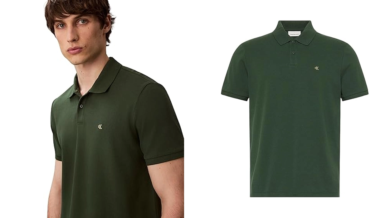 Chollo Polo clásico de piqué Calvin Klein Monogram para hombre por sólo 34€ con envío gratis ( -51%)