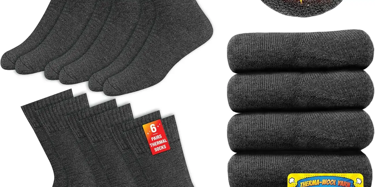 Llévate este pack de 6 pares de calcetines térmicos unisex por menos de 10€ y ríete del frío ¡TOP ventas en varios colores!
