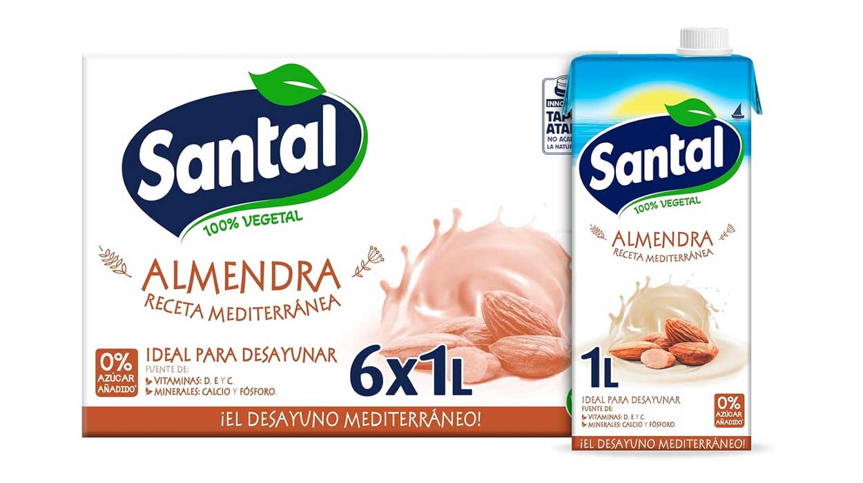 Chollo Pack x6 Bebida vegetal Santal Almendra de 1L por sólo 6€ ¡Top ventas!