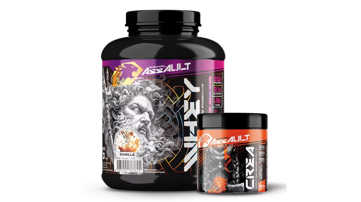 Chollo Pack de proteína Whey Primal Assault de 2 kg + Creatina en Polvo por sólo 30,44€ con cupón y envío gratis (-80%)