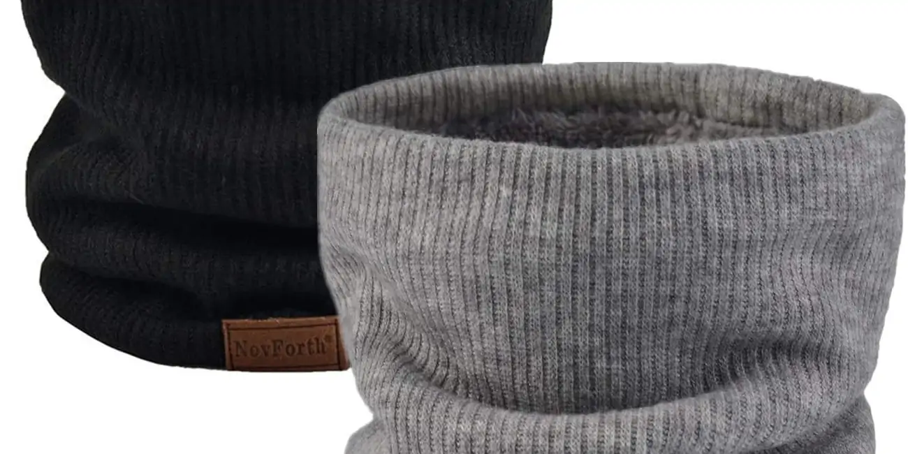 Chollo Pack x2 bufandas-braga unisex Novforth de invierno con forro interior de felpa por sólo 15,41€ (43%)