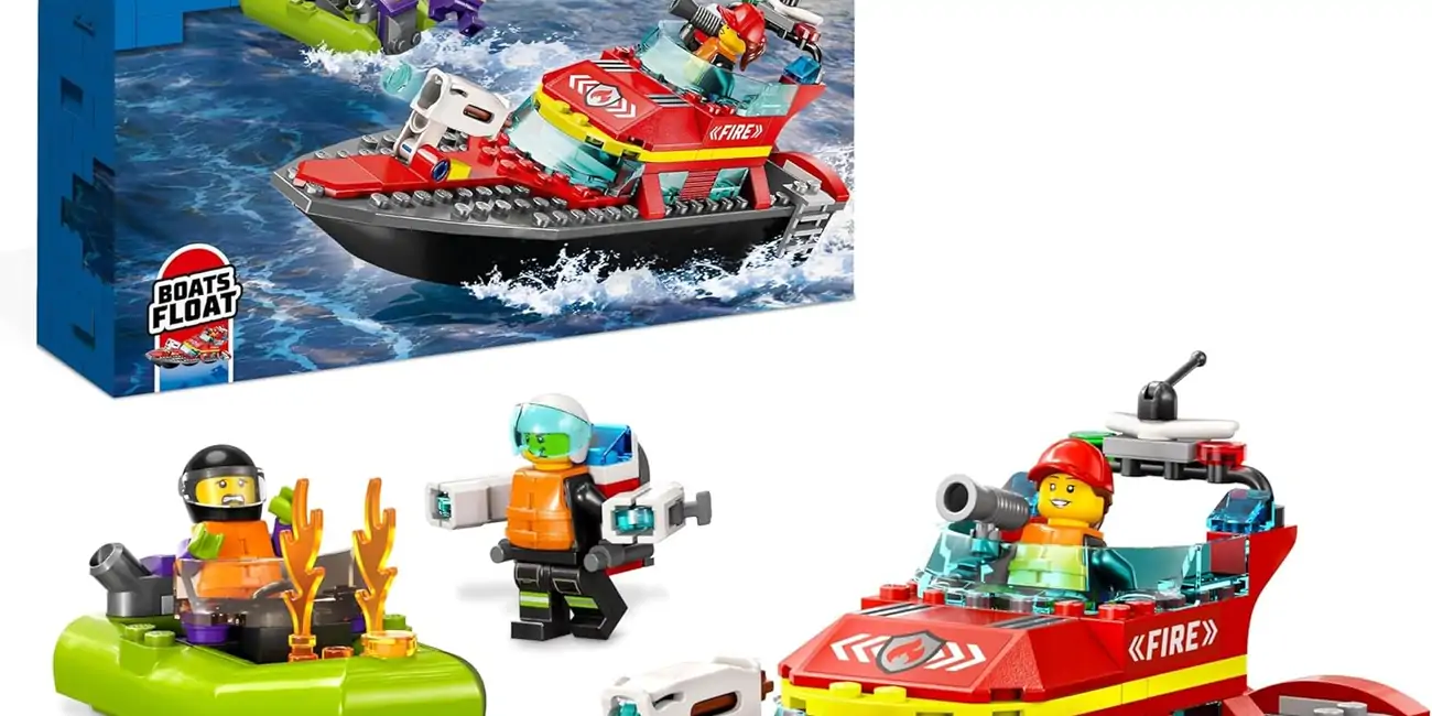 Chollo Lego City Lancha de rescate de bomberos por sólo 9,99€ (50% de descuento)