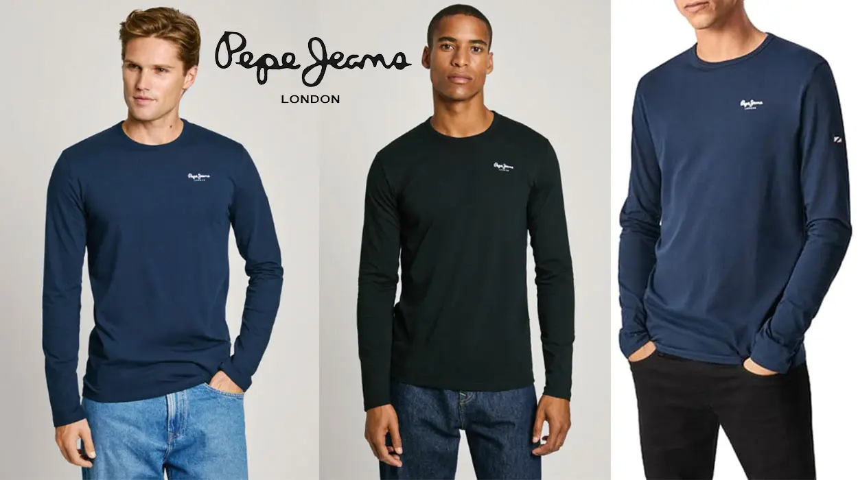 Chollo Camiseta de manga larga Pepe Jeans Basic 2 Long para hombre por sólo 16,49€ (-45%)