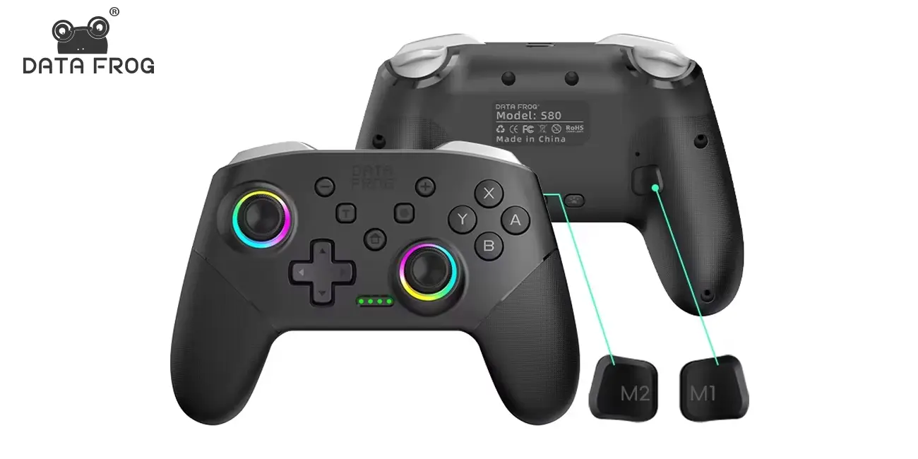 Chollo Mando inalámbrico Data Frog S80 para Switch 2, Switch y PC por sólo 13,19€ con envío gratis (-64%)