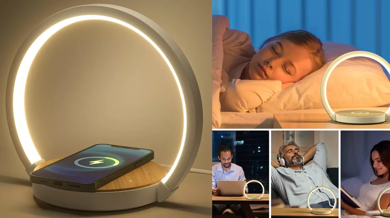 Chollo Lámpara de noche LED Vosfeel táctil con carga inalámbrica por sólo 24,99€ (-38%)