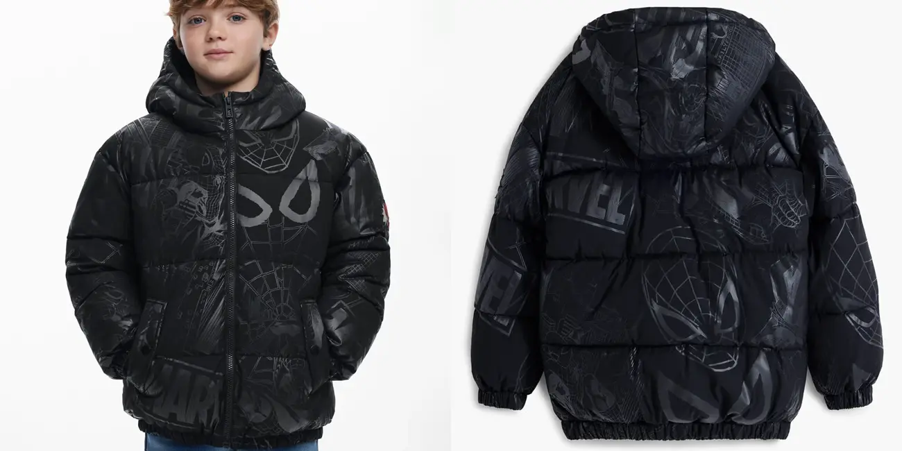 Chollo Chaqueta Desigual Padded Spider-Man para niños por sólo 44,97€ con envío gratis (-50%)