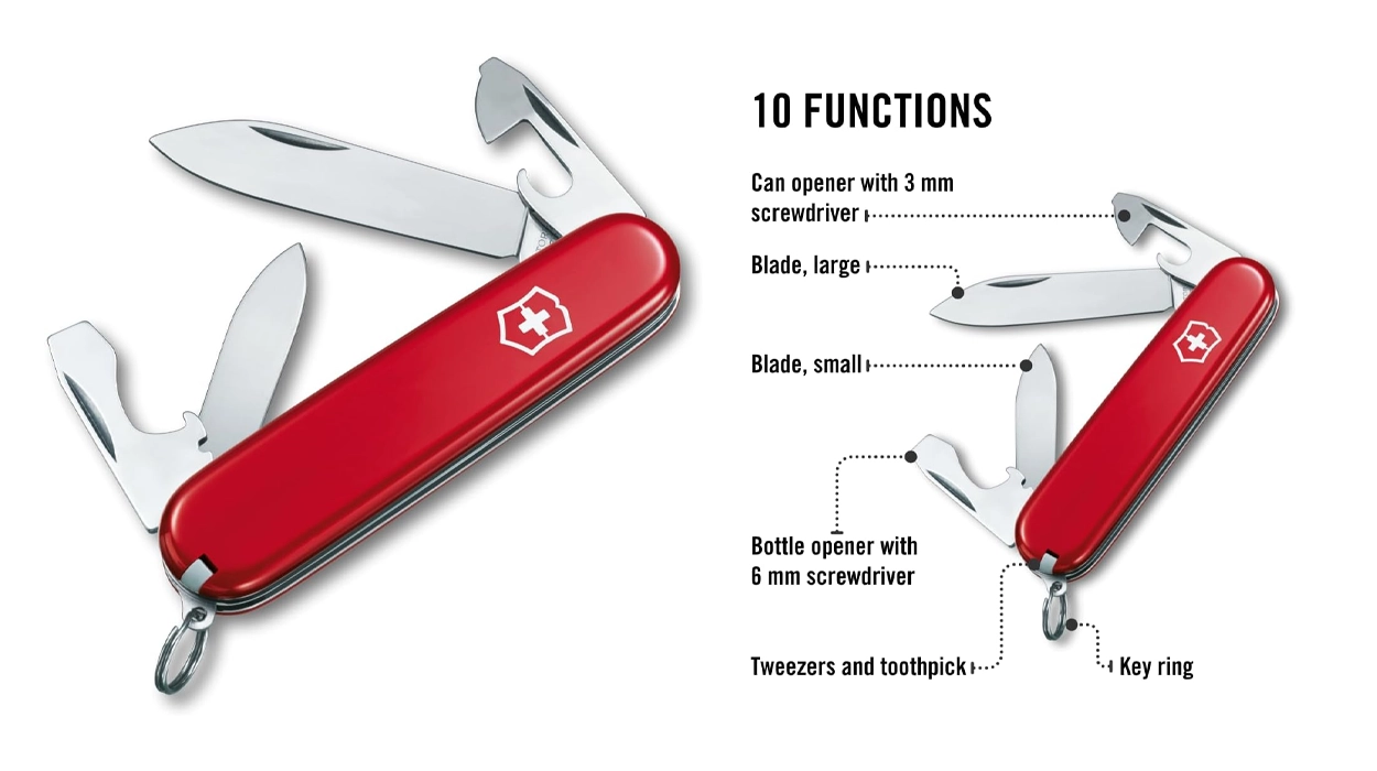 Esta navaja Victorniox Recruit incluye 10 herramientas que te pueden salvar de un apuro en un tamaño perfecto para llevar en el bolsillo (y a un precio buenísimo)