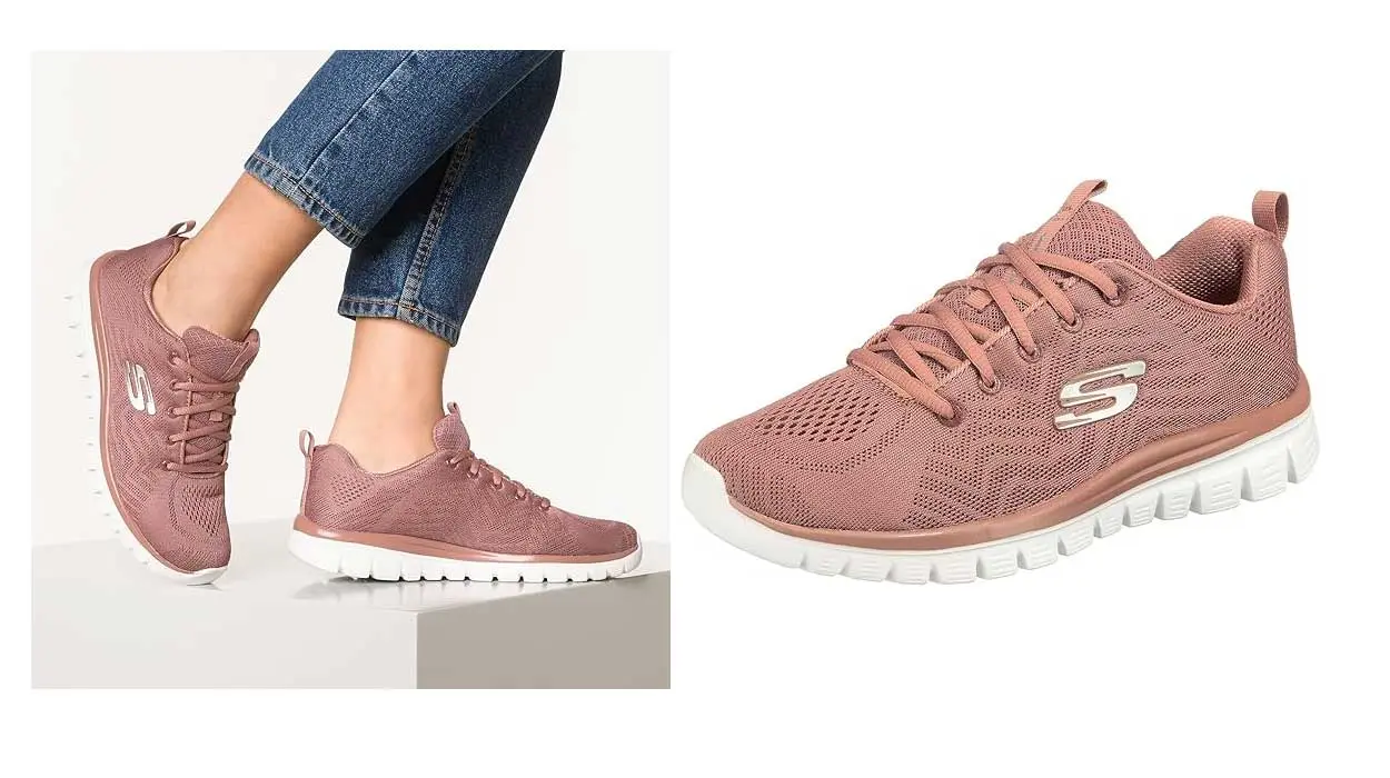 Chollo Zapatillas Skechers Graceful Get Connected en color malva para mujer desde sólo 36,95€ con envío gratis (-47%)