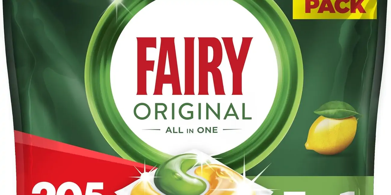 Chollo Pack 205 cápsulas Fairy Original Todo en Uno Limón por sólo 29,99€ con envío gratis (35% de descuento) ¡0,15€ cada una!